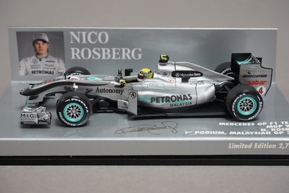 1:43 MINICHAMPS 410100104 Mercedes GP F1 Team MGP W01 Malaysia GP 2010 #4 Nico Rosberg