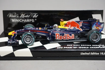 1:43 MINICHAMPS 410100105 Red Bull Racing Renault RB6 Abu Dhabi GP World Champion 2010 #5 Sebastian Vettel