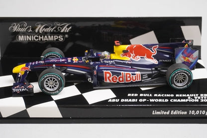 1:43 MINICHAMPS 410100105 Red Bull Racing Renault RB6 Abu Dhabi GP World Champion 2010 #5 Sebastian Vettel model car