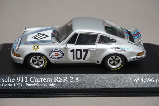 1:43 MINICHAMPS 430736907 Porsche 911 Carrera RSR 2.8 Targa Florio 1973 #107