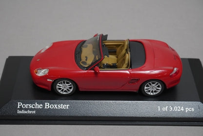 1:43 MINICHAMPS 400062031 Porsche Boxster 2002 Red Metallic