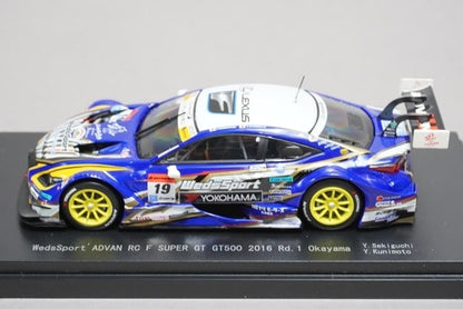 1:43 EBBRO 45389 Lexus Super GT GT500 2016 Rd.2 Okayama WedsSport ADVAN RC F #19