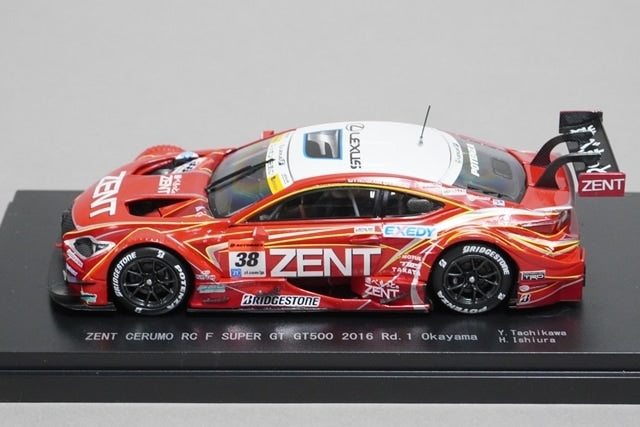 1:43 EBBRO 45386 Lexus SUPER GT GT500 2016 Rd.1 Okayama ZENT CERUMO RC F #38