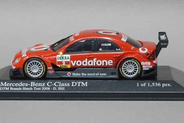 1:43 MINICHAMPS 400063592 Mercedes Benz C-Class DTM Brands Hatch Test 2006 #2 D.Hill