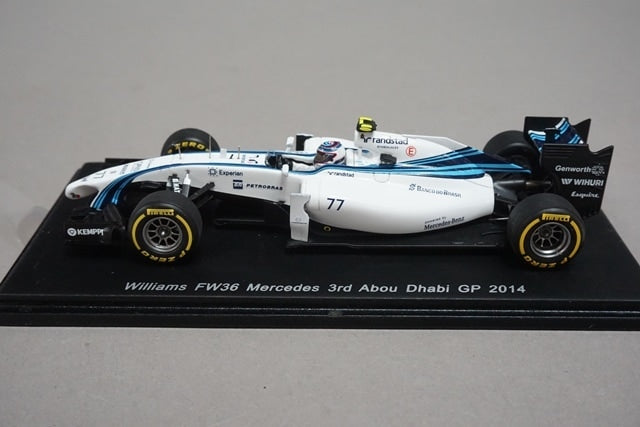 1:43 SPARK S3144 Williams FW36 Mercedes 3rd Abu Dhabi GP 2014 #77 Valtteri Bottas