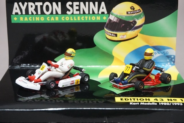 1:43 MINICHAMPS Kart Model Set 1980 #2 / 1993 #77 A.Senna ASC No.14