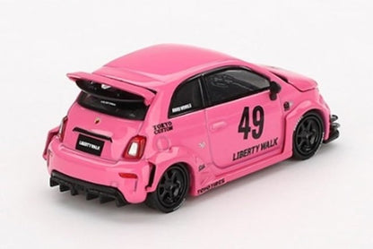 MGT00851-BL TSM MINI-GT 1:64 Abarth 595 LB-WORKS x Abas Works Pink (Left-hand drive) *Blister pack