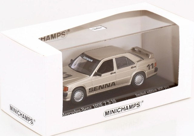 943 035603 MINICHAMPS 1:43 Mercedes 190E 2.3.16 Opening Race 1984 Senna model car