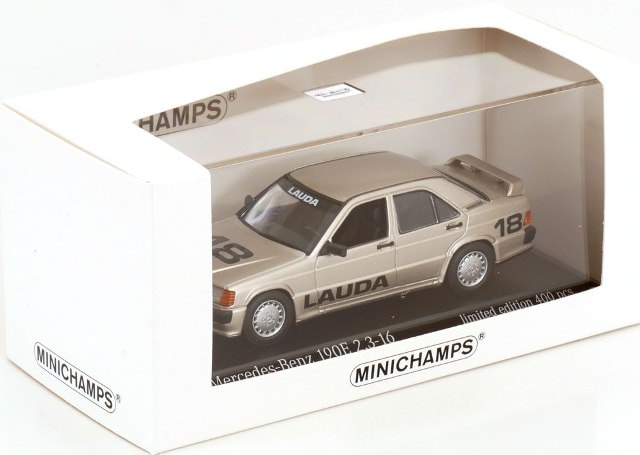 943 035604 MINICHAMPS 1:43 Mercedes 190E 2.3.16 Opening Race 1984 Lauda model car