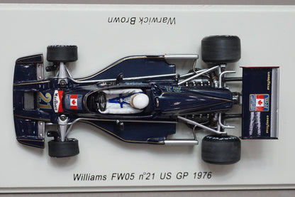 1:43 SPARK S4047 Williams FW05 US GP 1976 Warwick Brown #21