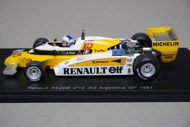 1:43 SPARK S3851 Renault RE20B Argentine GP 3rd 1981 #15