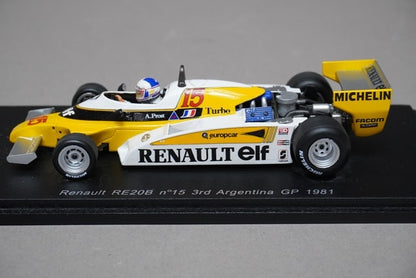 1:43 SPARK S3851 Renault RE20B Argentine GP 3rd 1981 #15