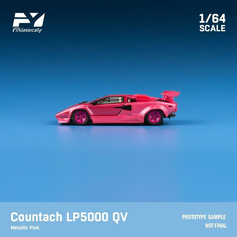 FY64060 Finclassically 1:64 Lamborghini Countach Lp5000 QV Metallic pink