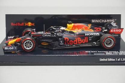 1:43 MINICHAMPS 410210633 Honda Red Bull Racing RB16B Monaco GP Winner 2021 #33 M. Verstappen