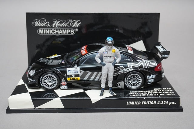 1:43 MINICHAMPS 400023292 Mercedes-Benz CLK DTM First Podium Ceremony Hockenheim 2002 #2 J. Alesi