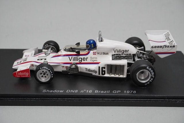 1:43 SPARK S3832 Shadow DN8 Brazil GP 1978 #16 Hans Stuck