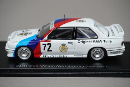 1:43 SPARK SG608 BMW E30 M3 Nurburgring 24H 4th 1987 #72 model car