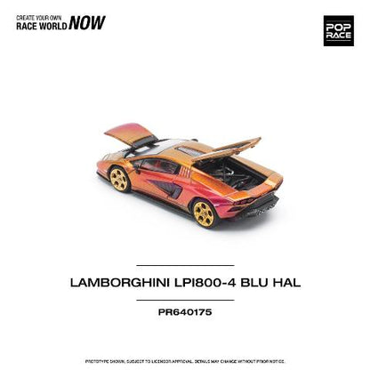 [ Pre-order ] PR640175 POP RACE 1:64 Lamborghini Countach LPI800-4 BLU HAL