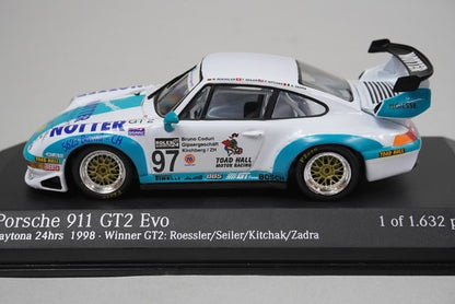 1:43 MINICHAMPS 430986797 Porsche 911 GT2 Evo Daytona 24H Winner 1998 #97