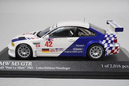 1:43 MINICHAMPS 400012142 BMW M3 GTR ALMs "Petite Mans" 2001 #42
