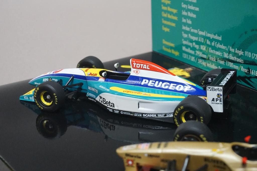 1:43 MINICHAMPS 402109596 Jordan Set 3/5 195 Peugeot 1995 / 196 Peugeot 1996