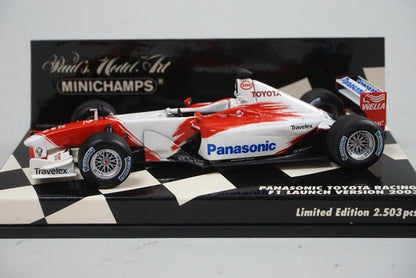 1:43 MINICHAMPS 400030172 Panasonic Toyota Racing F1 Lunch 2003 avex decal