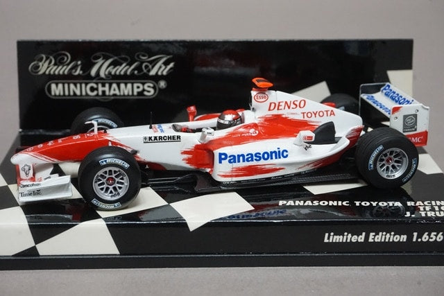 1:43 MINICHAMPS 400040216 Panasonic Toyota Racing TF104 #16 J. Trulli avex decal