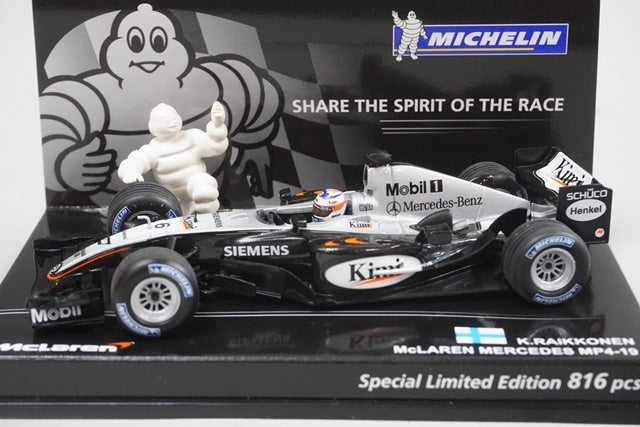 1:43 MINICHAMPS Michelin Custom McLaren Mercedes MP4-19 #6 K. Raikkonen