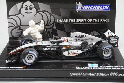 1:43 MINICHAMPS Michelin Custom McLaren Mercedes MP4-19 #6 K. Raikkonen