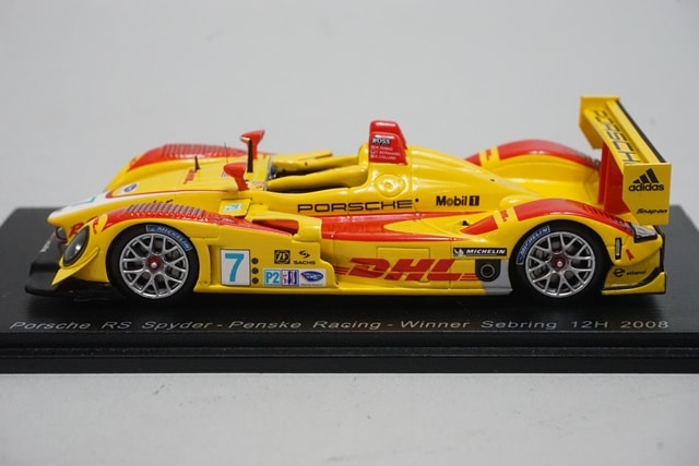 1:43 SPARK 43SE08 Porsche RS Spyder Penske Racing Sebring 12H Winner 2008 #7