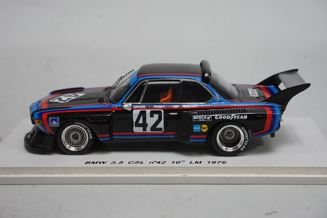 1:43 SPARK S1568 BMW 3.5 CSL LM 1976 10th #42 model car