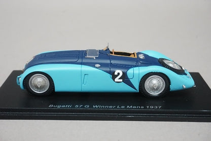 1:43 SPARK 43LM37 Bugatti 57 G LM Winner 1937 #2 model car