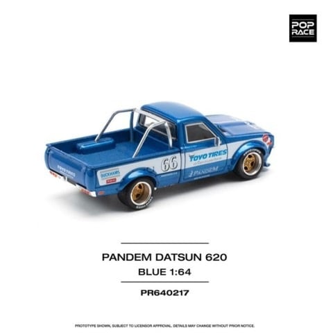 PR640217 POP RACE 1:64 Nissan Pandem Datsun PANDEM DATSUN 620 Truck BLUE NEW TOOLING