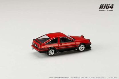 HJ645052RB Hobby Japan 1:64 Toyota Sprinter Trueno Late Model JDM Style Red / Black