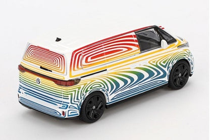 [ Back-order ] TSM MINI-GT MGT00899-BL 1:64 Volkswagen ID. Buzz Prototype "Rainbow" LHD Blister Pack model car