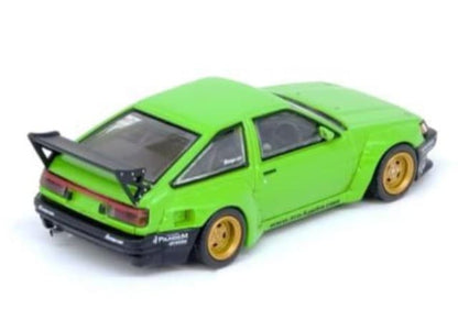 IN64-AE86PL-GRN INNO Model 1:64 Toyota AE86 Levin "PANDEM ROCKET BUNNY" Green