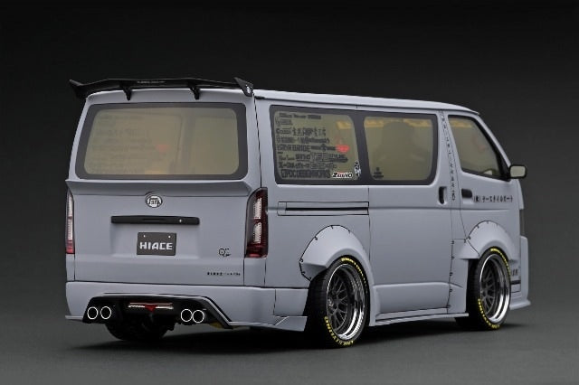 [ Pre-order ] IG2802 ignition model 1:18 T･S･D WORKS HIACE Matte Gray With Roof Rack