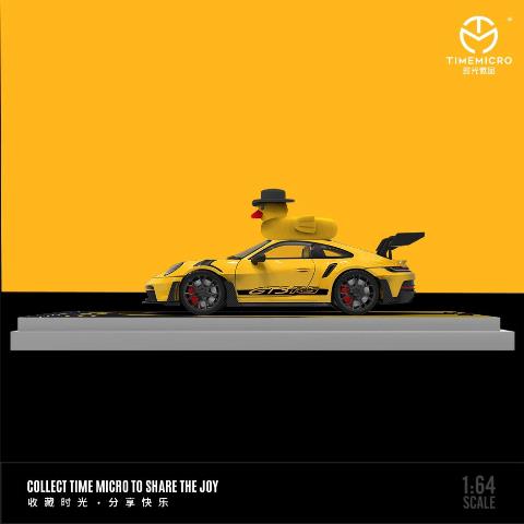 TM644633-2 TimeMicro 1:64 Porsche 992 GT3 RS Matte Black Wheels Yellow