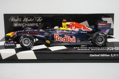 1:43 MINICHAMPS 410110101 Red Bull Racing Renault RB7 Malaysian GP #1 S.Vettel