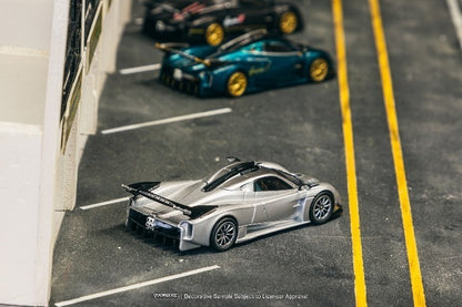 T64G-TL035-SL Tarmac Works 1:64 Pagani Huayra R Satin Silver