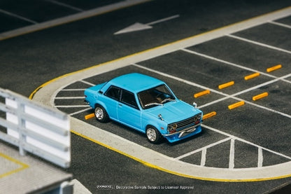 T64R-052-LB Tarmac Works 1:64 Nissan Datsun 510 Light Blue
