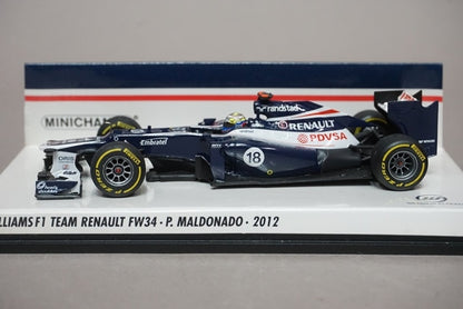 1:43 MINICHAMPS 410120018 Williams F1 Team Renault FW34 2012 #18 P.Maldonado
