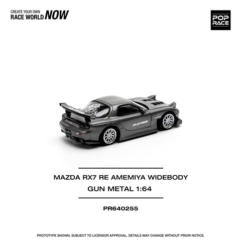 [ Pre-order ] PR640255 POP RACE 1:64 Mazda RX7 Re:Amemiya Gunmetal