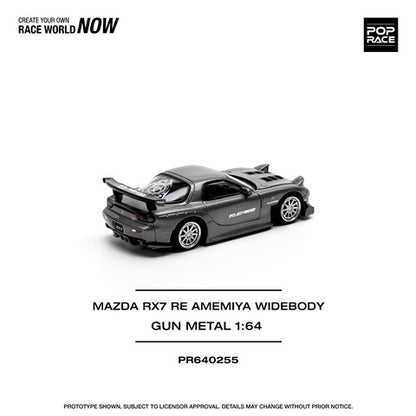 [ Pre-order ] PR640255 POP RACE 1:64 Mazda RX7 Re:Amemiya Gunmetal