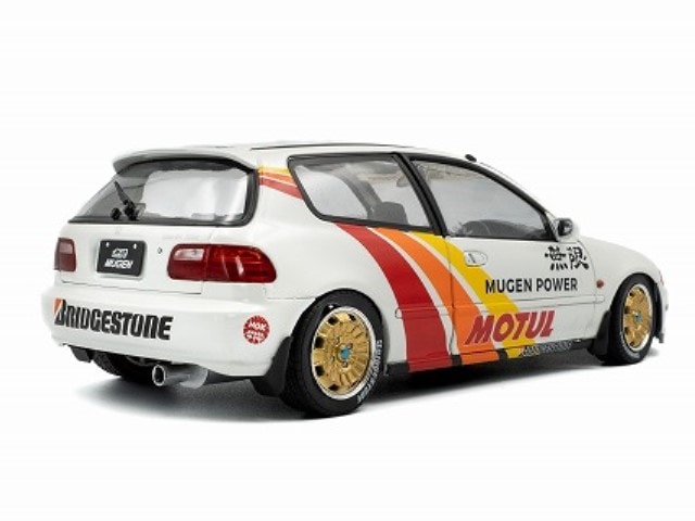 S1810404 SOLIDO 1:18 Honda Civic EG6 Solid Works Mugen 1992 White model car
