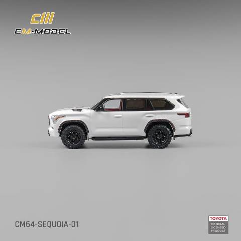 CM64-Sequoia-01 CM-Model 1:64 Toyota Sequoia in pearl white model car