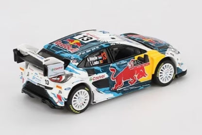 MGT00974-L TSM MINI-GT 1:64 Ford Puma Rally1 Monte Carlo Rally 2024 #13 M-Sport Ford WRT (Left-Hand Drive)