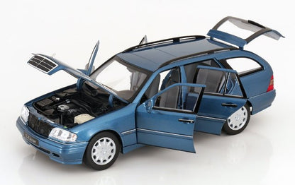 [ Pre-order ] 183386 NOREV 1:18 Mercedes C-Klasse W202 Estate 1997 Turquoise Metallic (Modellissimo Custom Order)