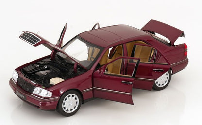 [ Pre-order ] 183370 NOREV 1:18 Scale Mercedes C-Klasse W202 Sedan 1993 Red Metallic (Modellissimo Custom Order)