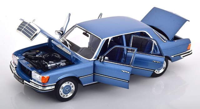 [ Pre-order ] 183971 NOREV 1:18 Scale Mercedes 350 SE W116 1973 Light Blue Metallic (Modellissimo Custom Order)